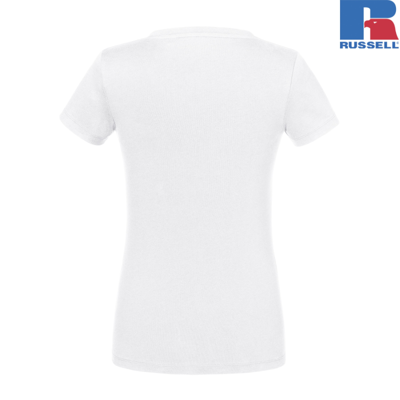 Koszulka damska Pure Organic V-Neck | Russell