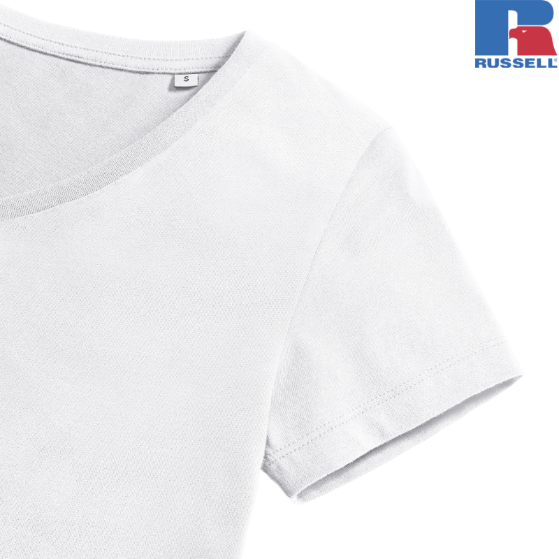 Koszulka damska Pure Organic V-Neck | Russell