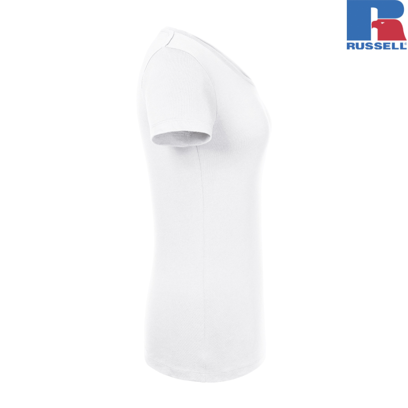 Koszulka damska Pure Organic V-Neck | Russell