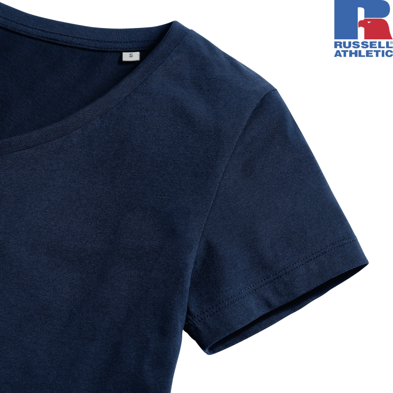 Koszulka damska Pure Organic V-Neck | Russell