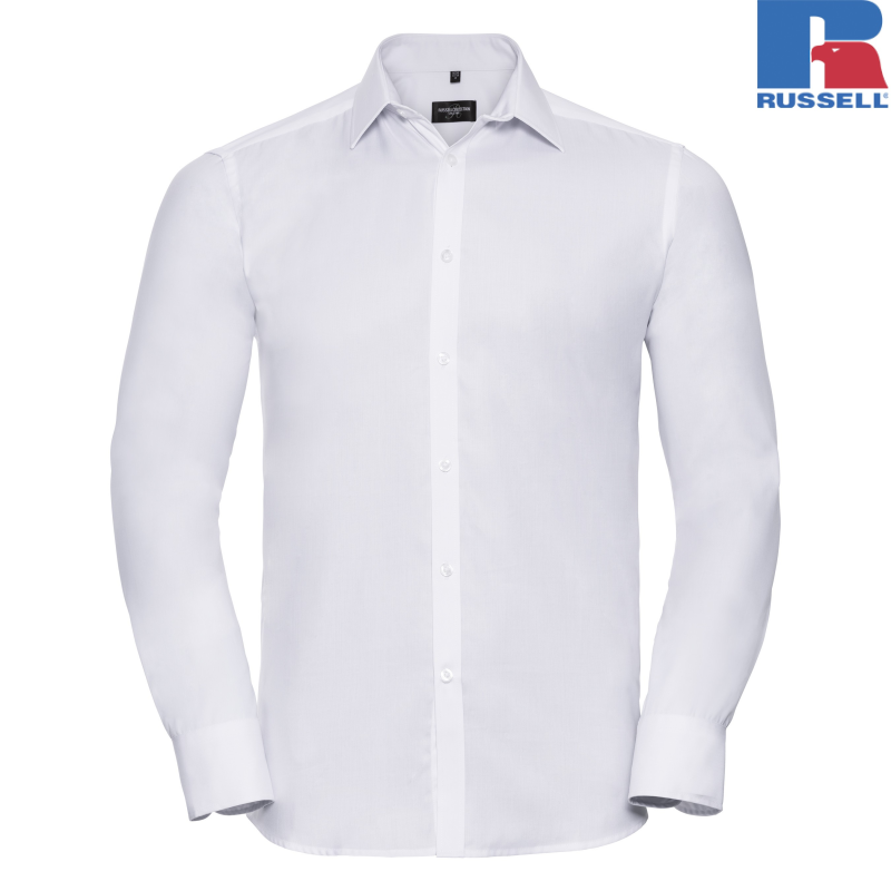 Męska koszula z długim rękawem, Herringbone Shirt | Russell