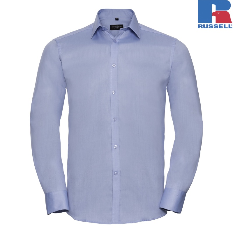 Męska koszula z długim rękawem, Herringbone Shirt | Russell