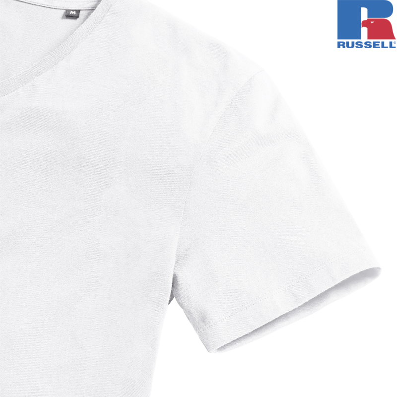 Koszulka męska Pure Organic V-Neck | Russell