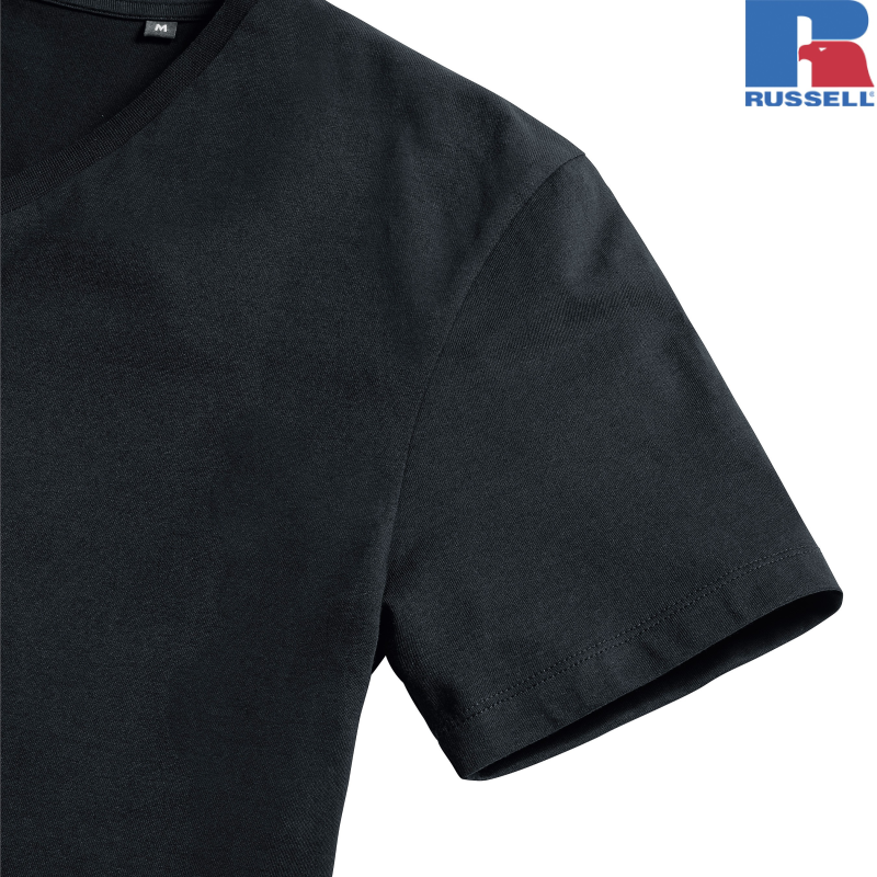 Koszulka męska Pure Organic V-Neck | Russell