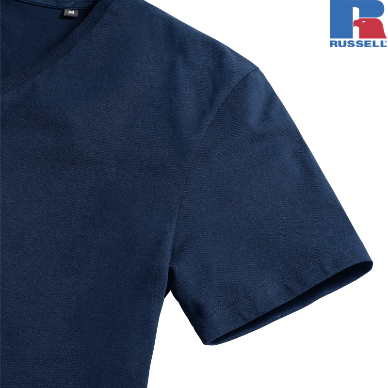 Koszulka męska Pure Organic V-Neck | Russell