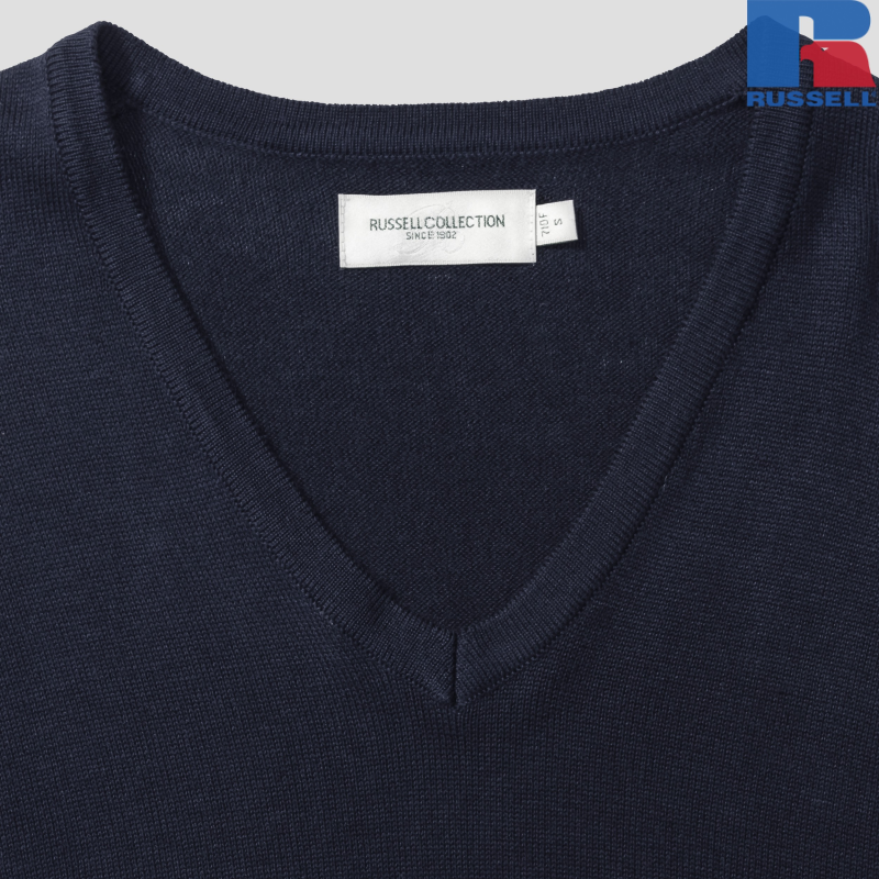 Pulower damski z dzianiny z dekoltem V | Russell