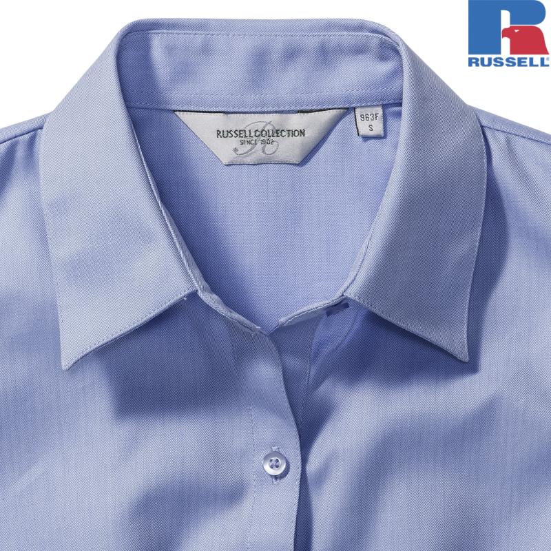 Damska koszula w jodełkę z krótkim rękawem | Russell