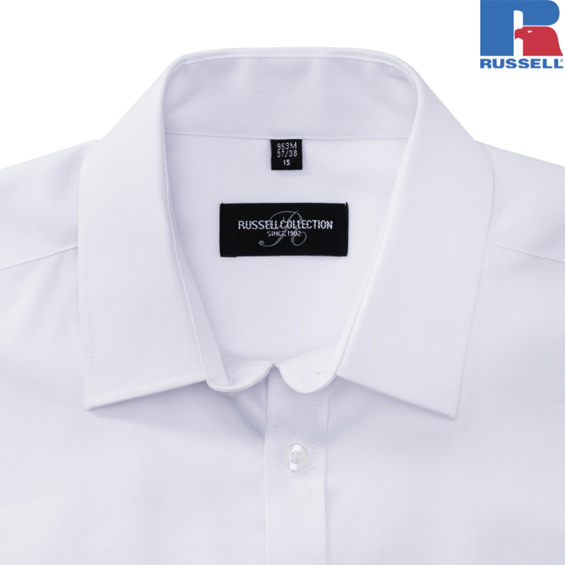 Męska koszula z krótkim rękawem, Herringbone Shirt | Russell