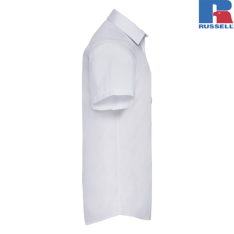 Męska koszula z krótkim rękawem, Herringbone Shirt | Russell