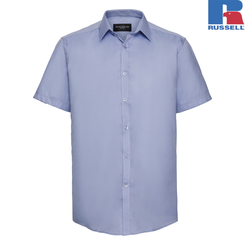 Męska koszula z krótkim rękawem, Herringbone Shirt | Russell