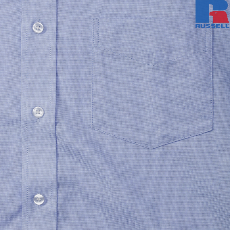 Męska koszula z krótkim rękawem, łatwa w pielęgnacji, Oxford | Russell