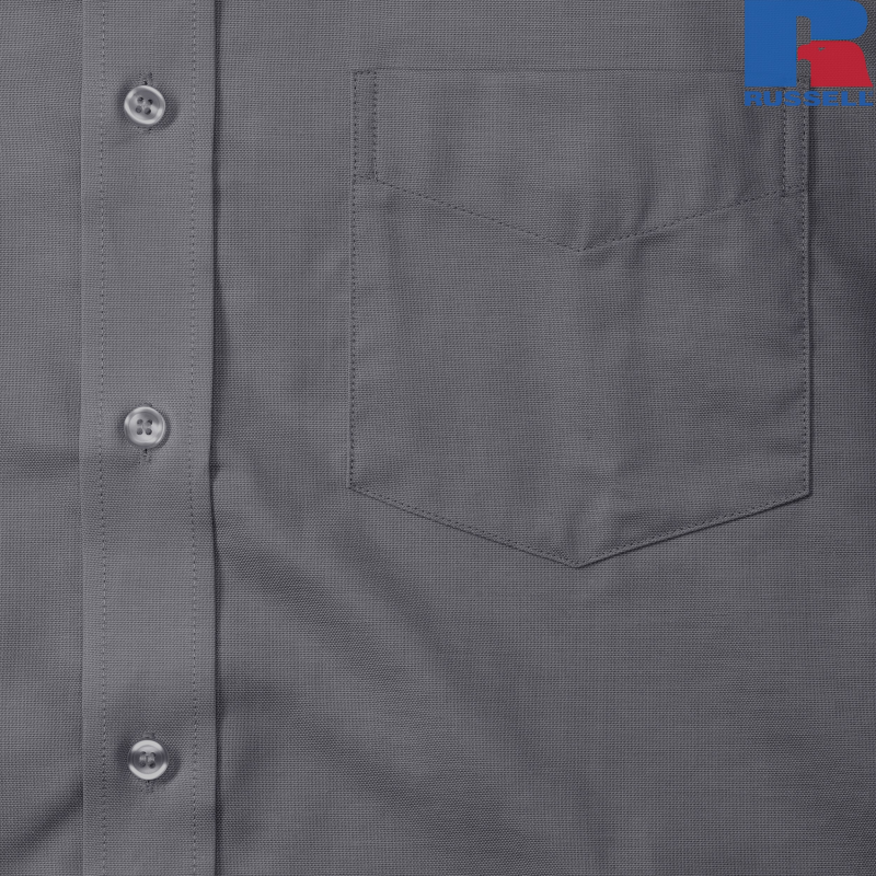 Męska koszula z krótkim rękawem, łatwa w pielęgnacji, Oxford | Russell