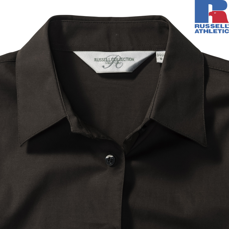 Damska dopasowana koszula z rękawem 3/4 | Russell