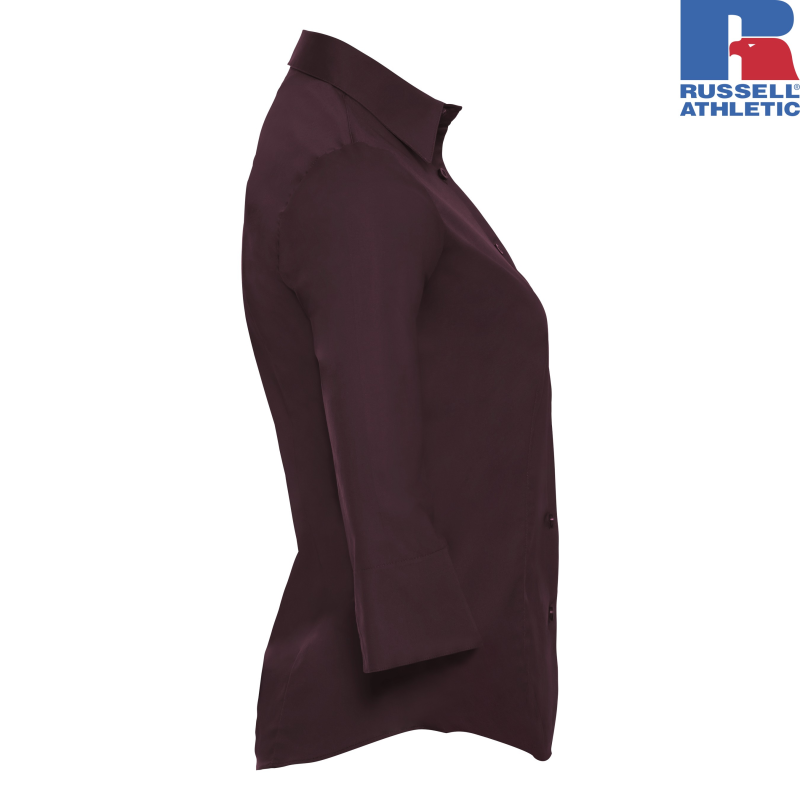 Damska dopasowana koszula z rękawem 3/4 | Russell