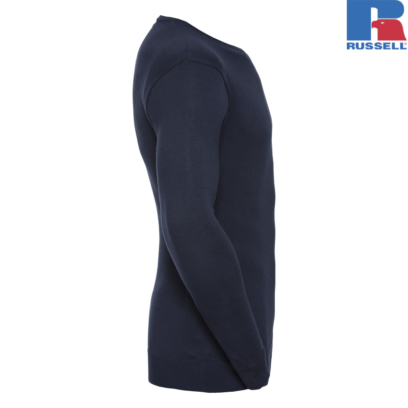 Pulower męski z dzianiny z dekoltem V | Russell