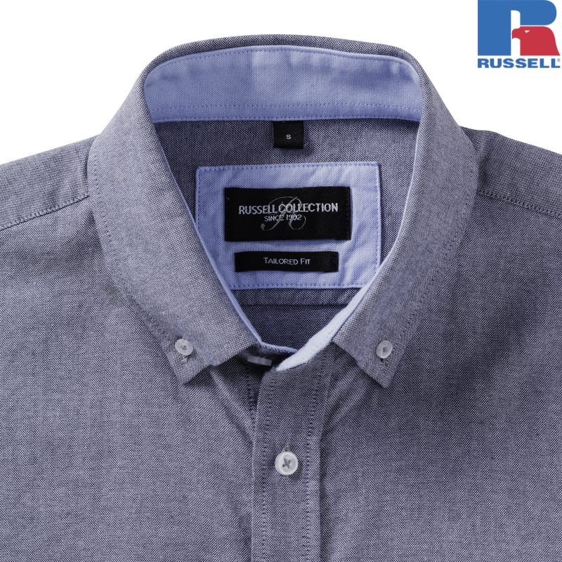 Koszula męska Oxford Washed 100% bawełny organicznej | Russell