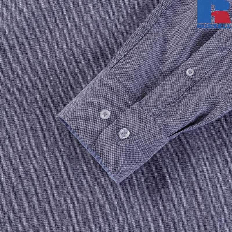 Koszula męska Oxford Washed 100% bawełny organicznej | Russell