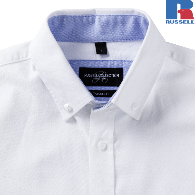 Koszula męska Oxford Washed 100% bawełny organicznej | Russell