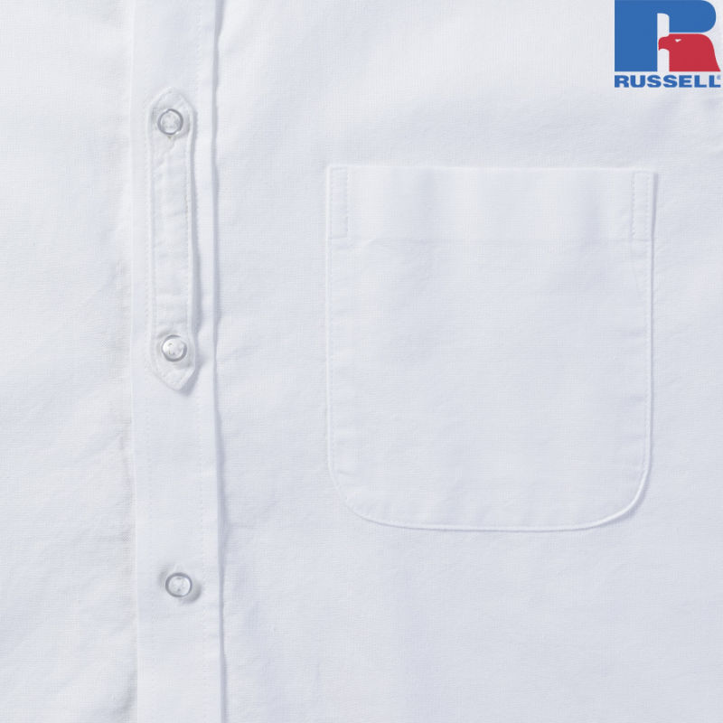 Koszula męska Oxford Washed 100% bawełny organicznej | Russell