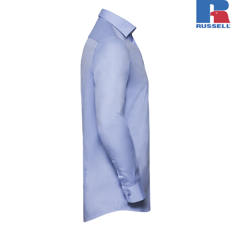 Męska koszula Tailored Contrast Herringbone Shirt | Russell