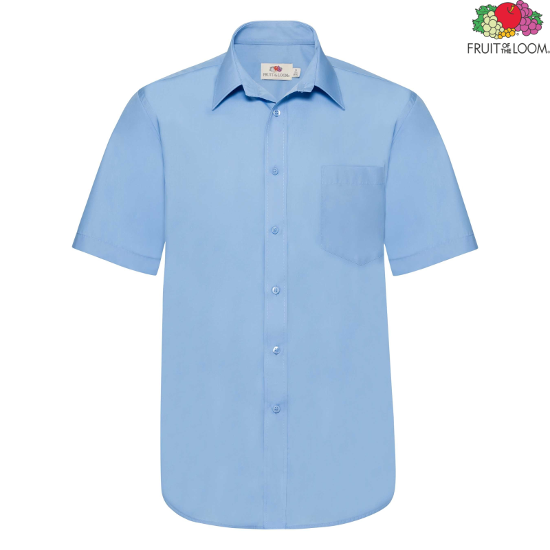 Koszula z popeliny z krótkim rękawem | Fruit of the Loom