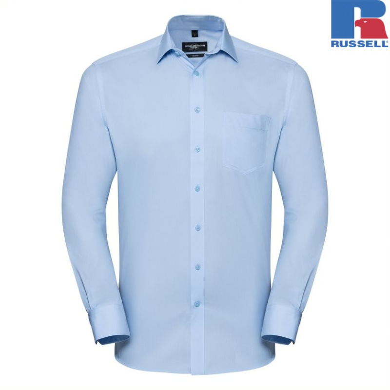 Męska koszula Tailored Coolmax z długim rękawem | Russell