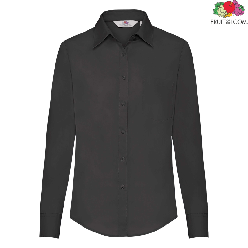 Koszula z długim rękawem z popeliny | Fruit Of The Loom