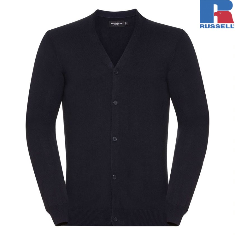 Kardigan męski z dzianiny z dekoltem w serek | Russell