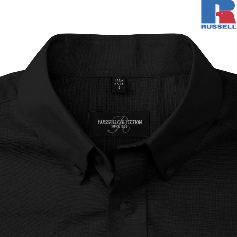 Męska koszula z krótkim rękawem, łatwa w pielęgnacji, Oxford | Russell