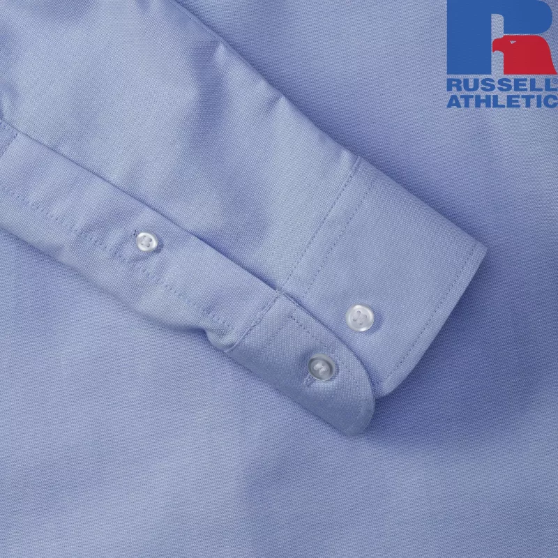 Męska koszula z długim rękawem Oxford, łatwa w pielęgnacji | Russell