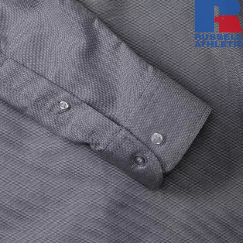 Męska koszula z długim rękawem Oxford, łatwa w pielęgnacji | Russell