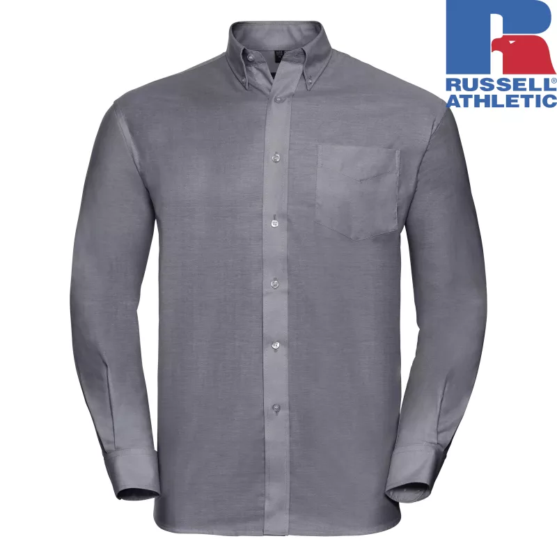 Męska koszula z długim rękawem Oxford, łatwa w pielęgnacji | Russell
